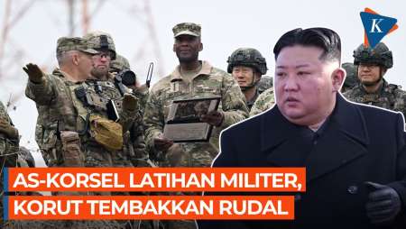 AS-Korsel Gelar Latihan Militer, Korut Luncurkan Rudal Balistik