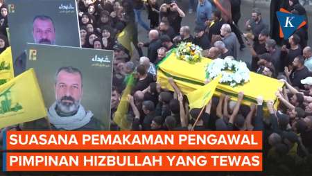 Suasana Pemakaman Bodyguard Pimpinan Hizbullah yang Tewas karena Serangan Israel