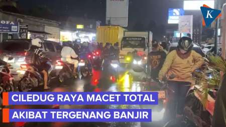 Macet Total, Ciledug Indah Banjir Saat Jam Pulang Kerja