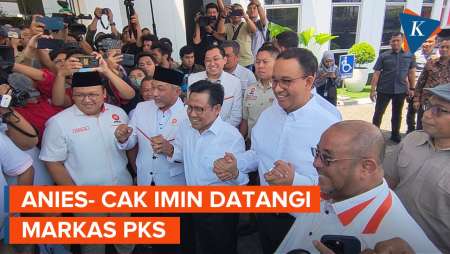 Datangi DPP PKS, Anies-Cak Imin Semobil Bareng