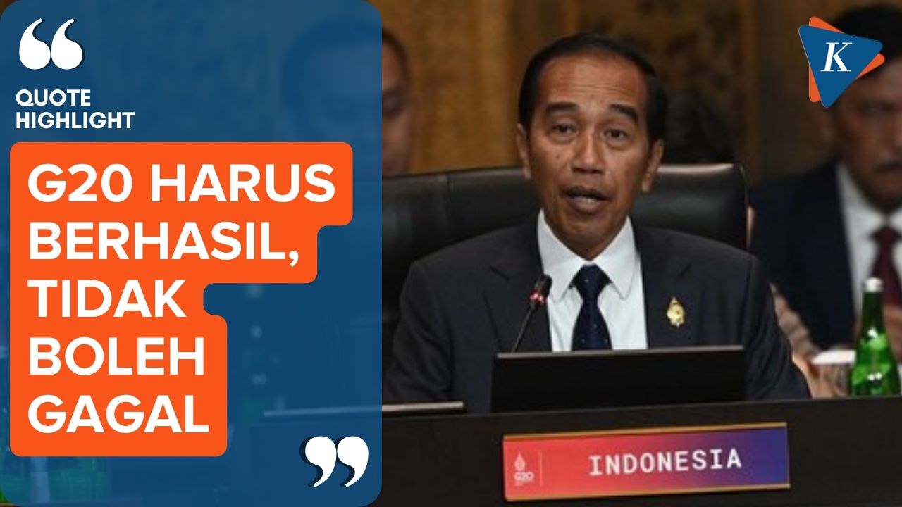Jokowi Tegaskan KTT G20 Harus Berhasil, Tak Boleh Gagal
