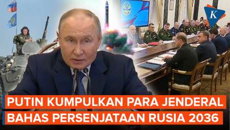 Putin Kumpulkan Jenderal Militernya, Bahas Persenjataan Rusia hingga 2036