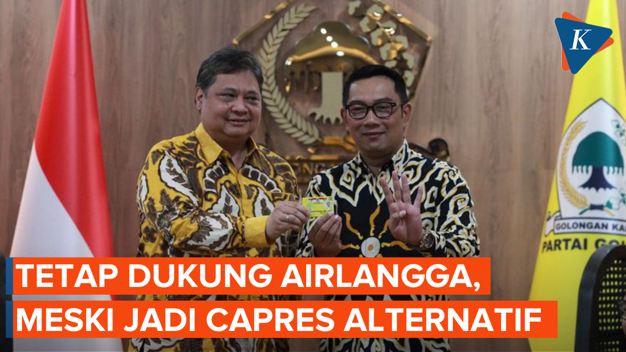 Jadi Capres Alternatif, Ridwan Kamil Patuhi Aturan Partai Golkar Dukung Airlangga