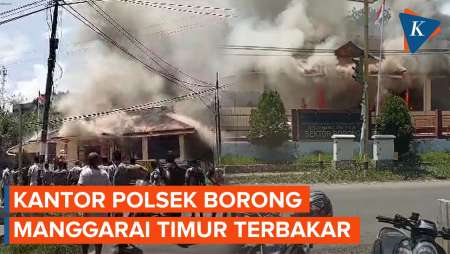 Kantor Polsek Borong Manggarai Timur Terbakar