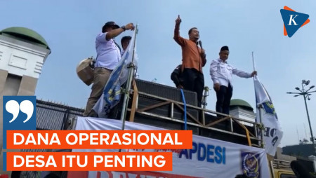 Ribuan Perangkat Desa Demo, Anggota Baleg DPR Temui Massa