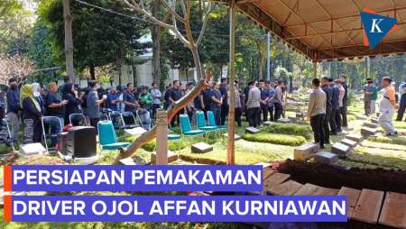 Suasana Lokasi Pemakaman Driver Ojol Affan Kurniawan di TPU Karet Bivak