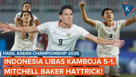 Hasil Timnas Indonesia Vs Kamboja 5-1, Mitchell Baker Hattrick, Garuda Berpesta