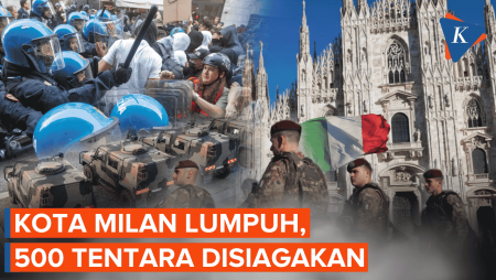Demo Kenaikan Biaya Hidup di Italia Rusuh, Jalanan Milan Lumpuh Total