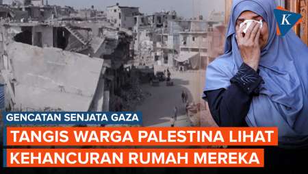 Tangis Warga Palestina Lihat Kehancuran di Gaza Saat Kembali ke Rumah