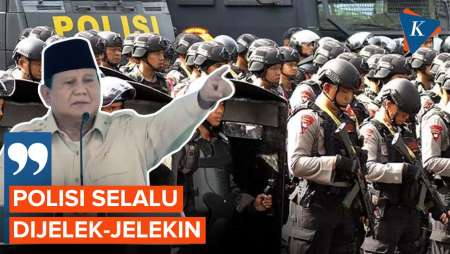 Prabowo Blak-blakan Sebut Polisi Selalu Dijelekkan