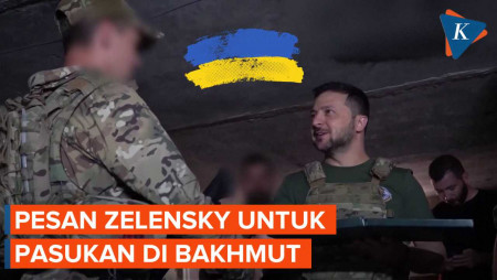 Zelensky Kunjungi dan Beri Semangat Tentara Ukraina di Bakhmut