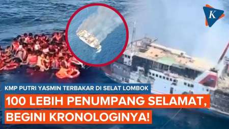 Kronologi KMP Putri Lombok Terbakar di Selat Lombok
