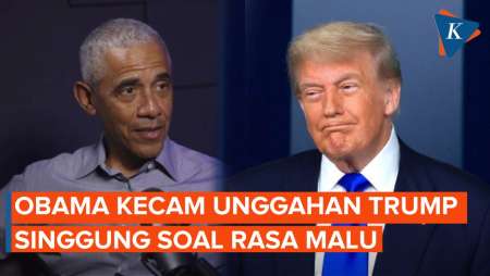 Obama Respon Soal Unggahan Video Trump, Singgung Rasa Malu Publik