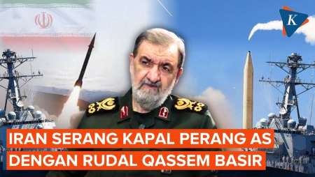 Iran Klaim Tembakkan Rudal Qassem Basir ke Kapal Perang AS