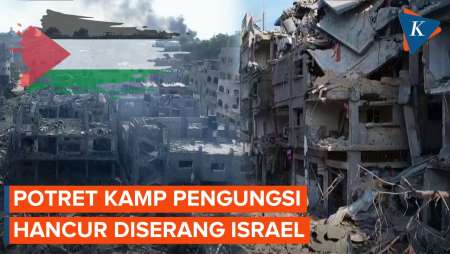 Potret Kamp Jabalia, Tempat Pengungsian Luluh Lantak Usai Diserang Israel