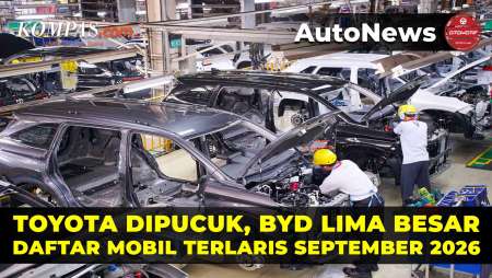 Daftar Mobil Terlaris September 2026: Toyota Pucuk, BYD Lima Besar