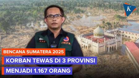 BNPB: Total Korban Tewas Banjir Sumatera Mencapai 1.167 Orang
