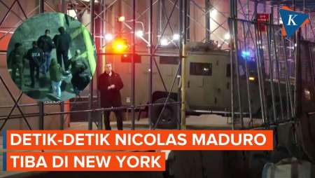 Detik-detik Konvoi Presiden Venezuela Nicolas Maduro Tiba Di  New York Amerika Serikat