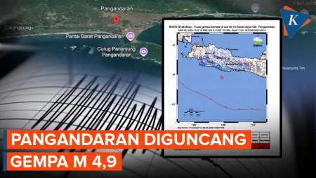 Gempa M 4,9 Guncang Pangandaran, Terasa hingga Bandung, Tasik, dan Garut