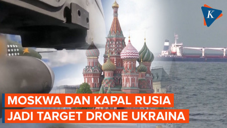 Drone Ukraina Serang Moskwa dan Kapal Sipil Rusia di Laut Hitam