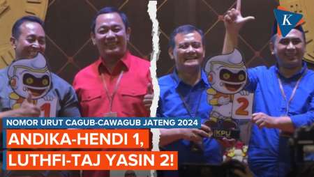 [FULL] Momen Pengundian Nomor Urut Pilkada Jateng 2024: Andika-Hendi 1, Luthfi-Yasin 2!