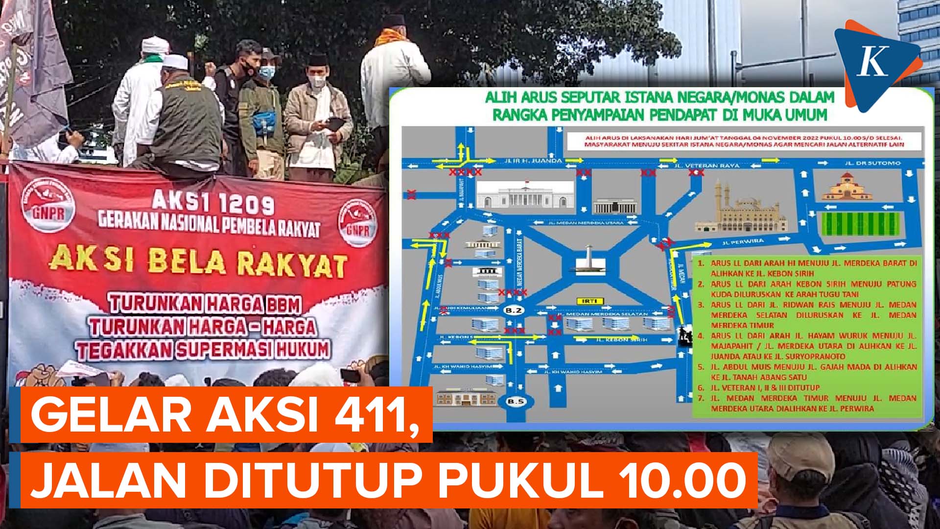 Aksi 411 Digelar Hari Ini, Simak Rekayasa Lalu Lintas di Jakarta Pusat