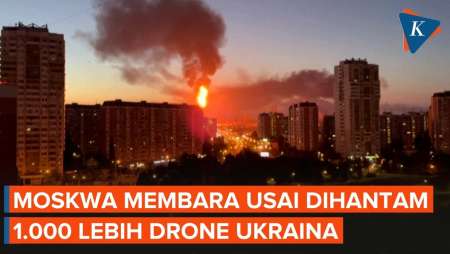 Penampakan Kilang Minyak Di Moskwa Terbakar Saat Ukraina Gempur Rusia