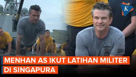 Momen Menteri Pertahanan Pete Hegseth Ikut Berlatih bersama Militer AS di Singapura