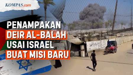 Israel Serang Gaza Tengah, Penampakan Warga di Deir Al Balah Dipaksa Mengungsi