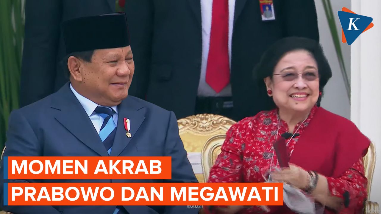 Momen Akrab Prabowo dan Megawati di Beranda Istana Merdeka