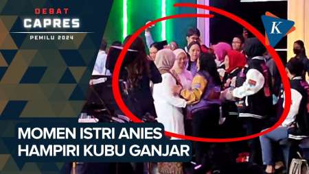 Momen Istri Anies-Muhaimin Berbincang dengan Istri Ganjar-Mahfud