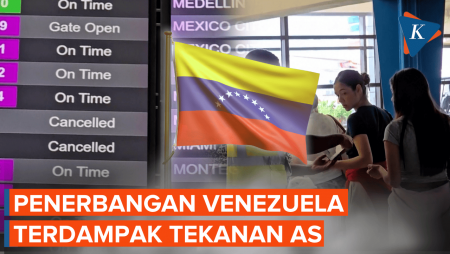 Tekanan AS Bikin Penerbangan Terganggu, Warga Venezuela Kesulitan Mudik