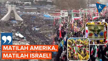 Lautan Massa Penuhi Teheran, Teriakkan Slogan Anti-Amerika Dan Anti-Israel