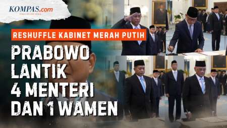 [FULL] Momen Prabowo Lantik 4 Menteri dan 1 Wamen Baru Setelah Reshuffle Kabinet