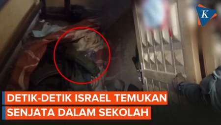 Momen Militer Israel Temukan Berbagai Senjata Tersembunyi di Sekolah Gaza