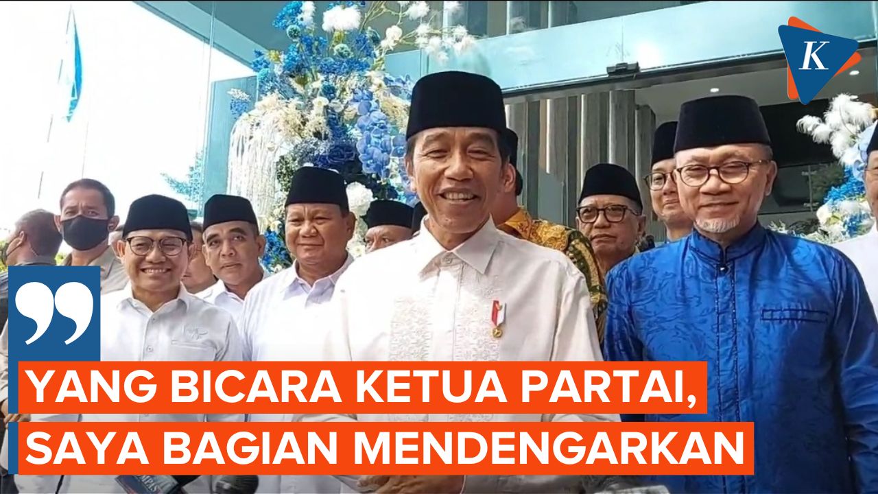 Ada Pembicaraan Koalisi Besar di Acara PAN, Jokowi: Saya Bagian Mendengarkan