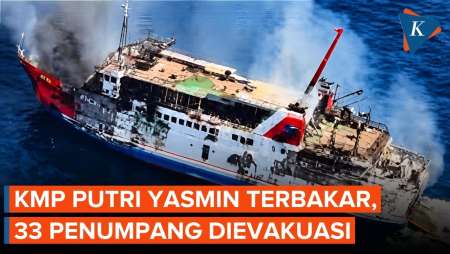 Kapal Putri Yasmin Terbakar di Selat Lombok, 33 Penumpang Dievakuasi