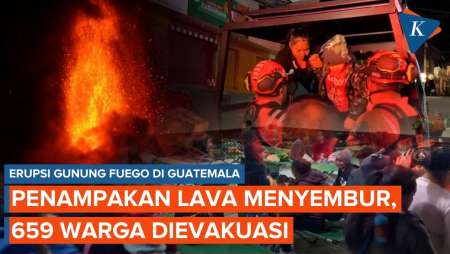 Berpijar! Gunung Api Di Guatemala Ini Semburkan Lava Setinggi 500 Meter