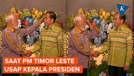 Detik-detik PM Timor Leste Elus-elus Kepala Presiden Jokowi, Ada Apa?