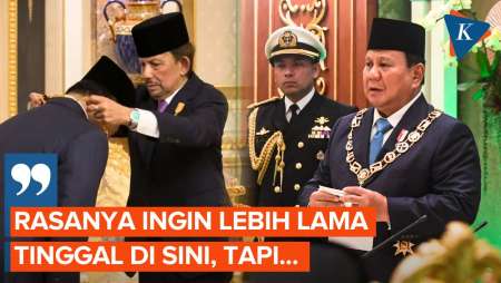 [FULL] Pidato Prabowo Usai Terima Bintang Kebesaran Tertinggi di Brunei Darussalam