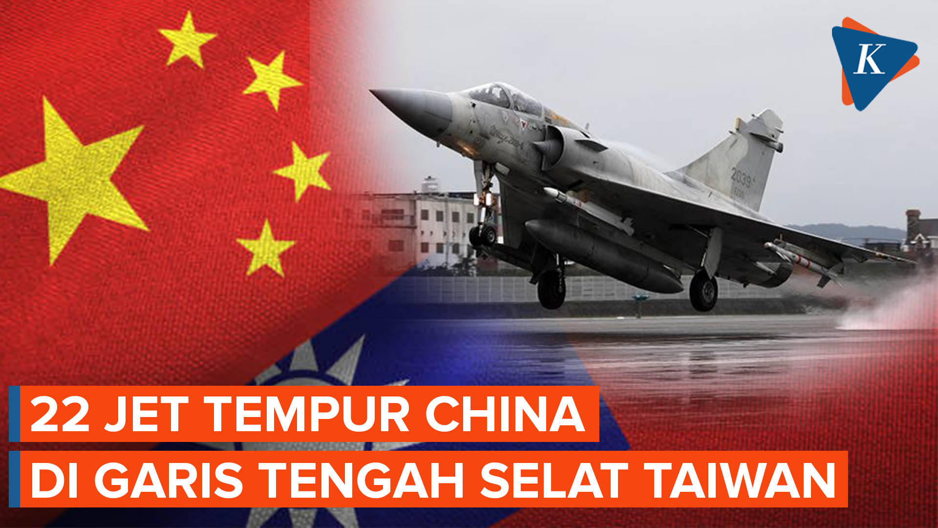 22 Jet Tempur China Dilaporkan Melewati Garis Tengah Selat Taiwan