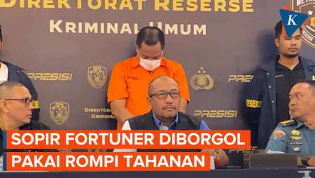 Penampakan Sopir Fortuner Berpelat Palsu TNI Pakai Rompi Tahanan