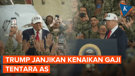 Pidato Di Kapal Induk, Trump Ungkap Bakal Naikkan Gaji Tentara AS