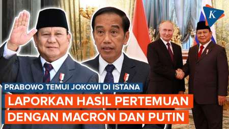 Prabowo Temui Jokowi di Istana, Lapor Hasil Pertemuan dengan Macron-Putin