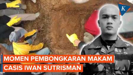 Polisi Bongkar Ulang Makam yang Diduga Milik Casis TNI-AL Iwan…