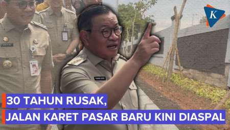 30 Tahun Tidak Beraspal, Jalan Karet Pasar Baru Jakpus Kini Mulus