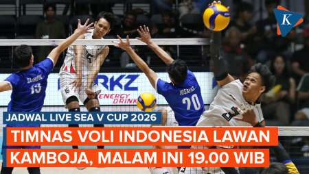 Jadwal Live Streaming Timnas Voli Indonesia Vs Kamboja SEA V Cup 2026, Malam Ini 19.00 WIB