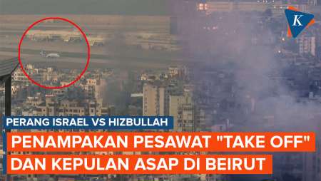 Penampakan Asap Hitam di Dekat Bandara Beirut Saat Israel Terus Lancarkan Serangan