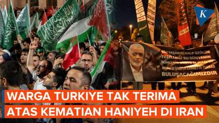 Warga Turkiye Berduka atas Terbunuhnya Ismail Haniyeh, Demo Turun ke Jalan di Istanbul