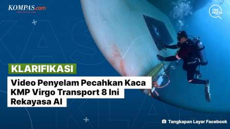 [KLARIFIKASI] Video Penyelam Pecahkan Kaca KMP Virgo Transport 8 Ini Rekayasa AI